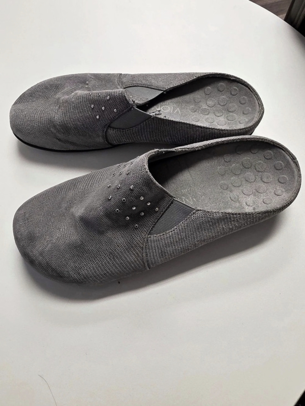 Vionic Gemma Mule Slipper Gray Comfort Slippers